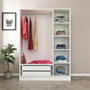 Hanah Home Armario Kale White Black